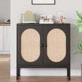 thumbnail image 1 of BeesClover Buffet en Rotin avec Portes et Étagères, Table Console pour Salle à Manger Salon Couloir Entrée, Buffet de Rangement Style Ferme Moderne Meuble d'Accent, 1 of 8