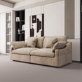 thumbnail image 1 of The Magic Home Cloud Modular Linen Sectional Sofa, Khaki, 1 of 15