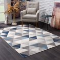 thumbnail image 1 of eRug Outlet Geometric Traditional Indoor Modern Area Rug Navy Blue, 1 of 6