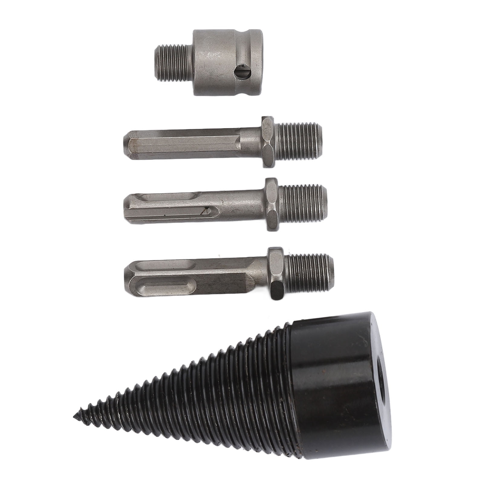 5Pcs Firewood Log Splitter Drill Bit, Steel Wood Splitting Logs Bits Wood Splitter Manual Kindling Splitter Portable Log Splitter