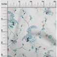 thumbnail image 1 of oneOone Tissu Jersey Viscose Crème Floral & Paon Matériel de Robe Tissu Imprimé Tissu au Mètre 60 Pouces de Large, 1 of 5