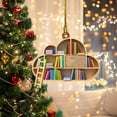 thumbnail image 4 of Cqxid Hangs Under $5 Book Lovers Heart Decorations Reading Books Christmas Decorations Librarian Books Decorations Books Stack Pendants, 4 of 7