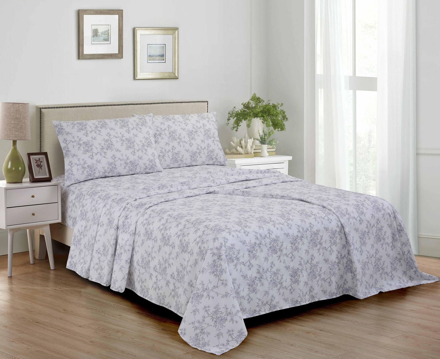 4 Piece High Quality Printed Microfibre Sheet Set