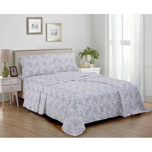 Ensemble de draps en microfibre imprimé de haute qualité 4 pièces