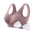 thumbnail image 2 of Women's Rhinestone Sports Bra - Hollow Back Design w/ Wide Strap Support | Anti-Sagging Wireless Bra for Workouts & Mature Figures, 2 of 4