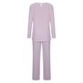 thumbnail image 4 of Timegard Ensembles de Pyjamas pour Femmes Confortables, Haut à Manches Longues Froncé à Col Rond et Pantalon, Tenues de Pyjama Amples pour l'Automne, 4 of 6