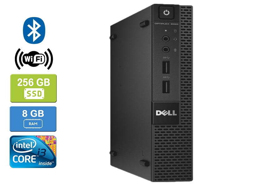 Refurbished: DELL 9020 Intel Core i3-4160T 8GB 256GB SSD Win 10 Pro Wifi Bluetooth HDMI UK&M