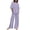 Violet Clair, variante sur Cuhas.CA Ensembles d'Été pour Femmes Été Coton Lin Ensemble 2 Pcs pour Femmes Ample Décontracté T-Shirts à Manches Courtes Haut et Pantalon Long Survêtement Survêtements pour Femmes, G