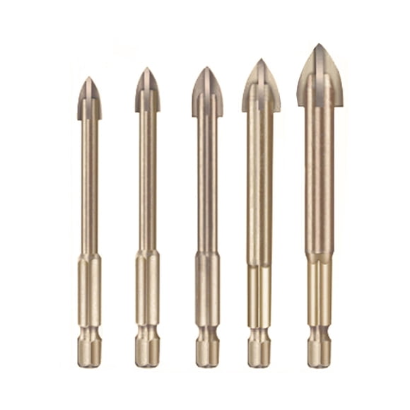 Amdohai Universal Drill Bit Set Carbide Drill Bit Multifunctional Drill Bits Glass Ceramic Full Ceramic Tile Wall Wood Hole Punch Drill Set