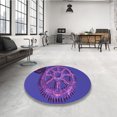 thumbnail image 4 of Ahgly Company Tapis Rectangulaire Lavable en Machine Intérieur Transitionnel Aztech Violet, 2 Pieds x 5 Pieds, 4 of 7
