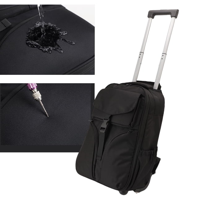 Rolling Backpack, Soft Portable Handle Vacuum Compression Bag Wheeled Shoulder Bag 30L Capacity Adjustable Strap Buckle for Daily Commute