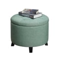 thumbnail image 1 of Convenience Concepts Designs4Comfort Round Ottoman in Mint Green Fabric, 1 of 3