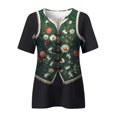 thumbnail image 3 of Kcodviy Femmes Chemises Confortables Imprimées Col Roulé Haut pour Femmes Paquet Col Rond Manche Courte Manche Longue T-Shirt Femmes Ensemble Tee Hauts Tunique Blouse, 3 of 4