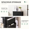 thumbnail image 4 of EDX Commode à 4 Tiroirs pour Chambre, Organisateur de Rangement en Tissu Armoire Étroite Table d'Appoint, Noir, 4 of 9