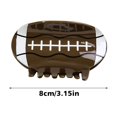 thumbnail image 3 of Geometric Rugby Hair Clips Rugby Hair Clips Shape Hair Jaw Clips American Football Hair Clips Non Slip Sports Hair Barrettes Strong Hold Hair Styling Accessories For Wom, Polyester Hair Clip, 3 of 8