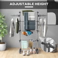 thumbnail image 4 of HOMCOM Séchoir à Vêtements à 4 Niveaux avec Ailes Latérales et Roulettes pour Intérieur Extérieur, 4 of 10