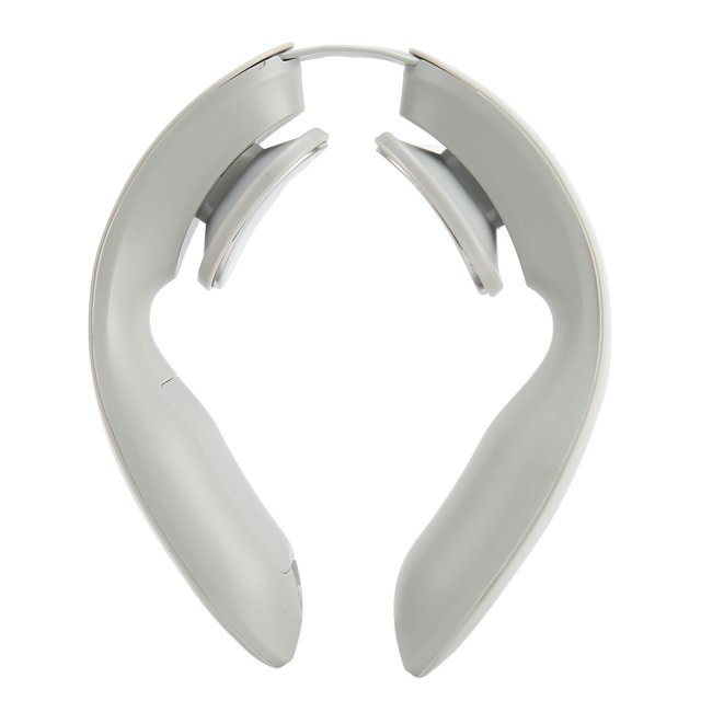 Cervical Spine Massager, a portable neck massage machine powered by 2 AAA batteries, featuring 6 gears and hot compress functionality. Made of durable ABS material, it includes ergonomic 3D intelligent fit technology with electrode pads that contour the neck. Utilizes TENS pulse technology for deep muscle relaxation and offers six massage modes, such as finger pressure, tapping, and kneading, ideal for travel and home use.