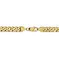 thumbnail image 4 of 14k Yellow Gold 26 Inch 8.5mm Curb Chain Necklace Pendant Charm Beveled, 4 of 9