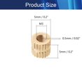 thumbnail image 2 of Wekity M3x5mm Female Thread Knurled Nuts,200PCS Hx5mm OD Brass Threaded Insert Embedment Nuts Hydraulic Welded Joint Injection Molding Assortment Kit for 3D Printing Injection Molding-0621, 2 of 5