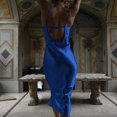 thumbnail image 4 of XZNGL Robe d'Été Ample pour Femmes Robe d'Été pour Femmes à Bretelles en Soie et Satin Queue de Poisson Ample et Confortable Robe Ample pour Femmes Été, 4 of 11