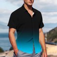 thumbnail image 4 of Pisexur Shirts for Man T Hommes Mode Décontractée Col Rabattu Imprimé Manches Courtes Chemise Blouse Bleu Ciel, L Chemises de Golf Hommes & Chemises Hommes, 4 of 7