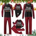 thumbnail image 1 of Pyjamas de Noël Assortis pour la Famille Noël en Famille 2024 Chandail à Manches Longues Imprimé de Noël Décontracté à Col Rond avec Capuchon pour Femmes Pyjamas de Noël pour Femmes Noir Maman Taille:L, 1 of 4