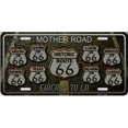 thumbnail image 1 of Route 66 Mother Road Chicago To LA Metal License Plate, 1 of 2