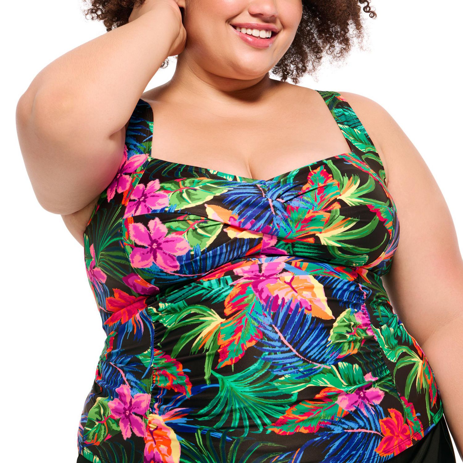 Krista Plus Haut de maillot bain tankini à décolleté en cœur croisé pour femme