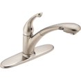 thumbnail image 1 of Delta Faucet Signature Single-Handle Kitchen Sink Faucet with Pull Out Sprayer, Arctic Stainless 470-AR-DST, 1 of 4