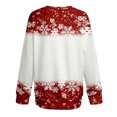 thumbnail image 5 of Hauts d'Entraînement pour Femmes, T-shirt de Noël à Manches Longues, Col Rond, Décontracté, Imprimé Élan, en Liquidation, 5 of 5