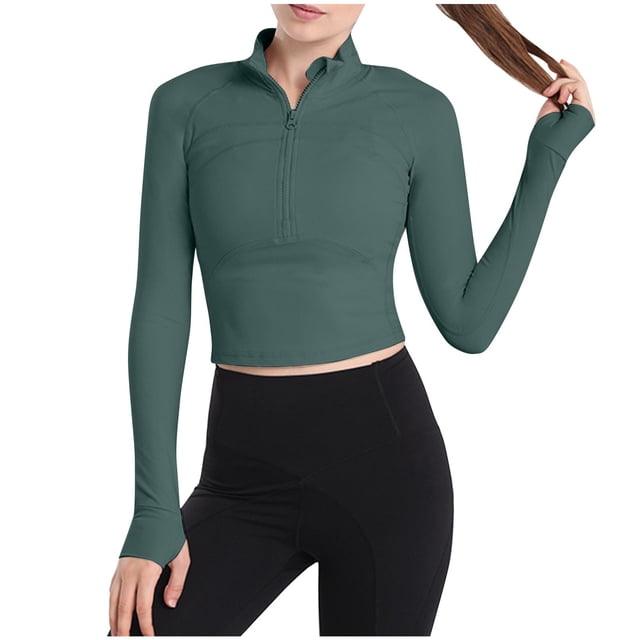 Timegard Womens Lightweight Athletic Jacket Zipper Trackshirts Workout Running Jackets with Thumb Holes