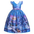 thumbnail image 4 of Robes de Princesse de Noël pour Filles Bébés 5-14 Ans Jupe de Performance Père Noël Robe Flocon de Neige Occasion Spéciale Robe de Danse Robe de Fête, 4 of 7