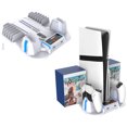 thumbnail image 1 of Support de Refroidissement Multifonction pour PS5 Pro et PS5 Slim, Station de Recharge pour Manettes de Jeu et Support de Rangement pour Disques de Jeu, 1 of 6