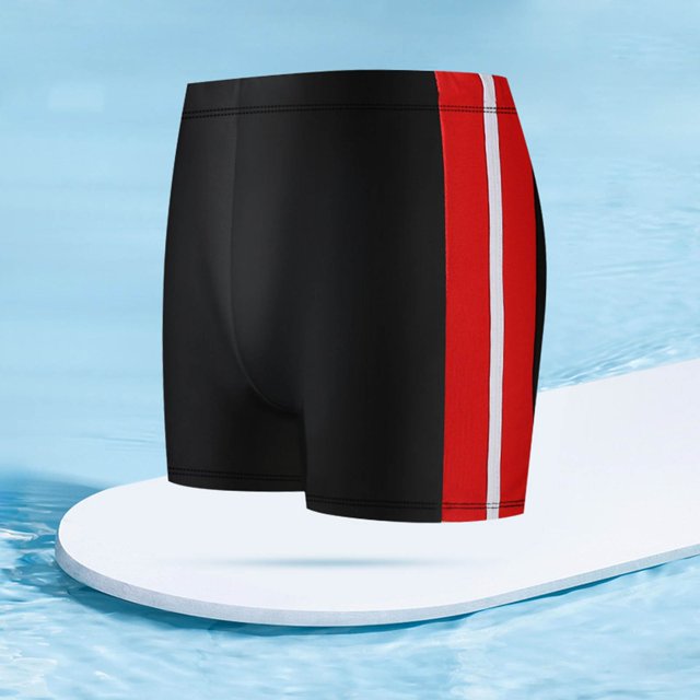 Viluyesy Men Board Shorts Swim Trunk 5 Inseam Drawstring Summer Beach Shorts, Red Free Size