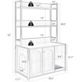 thumbnail image 2 of Cat Litter Box Enclosure, with 2 Storage Shelves, 52'' Hidden Litter Box, Stylish Hidden Cat Furniture, 2 of 6