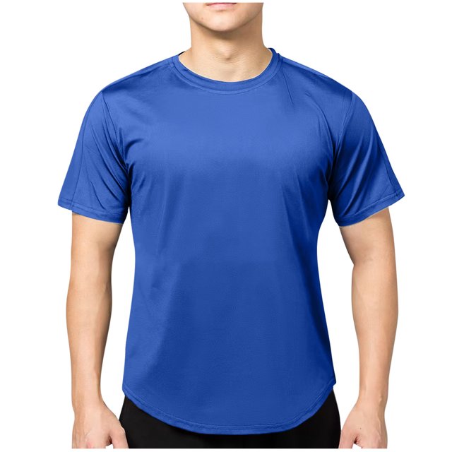 Plebaso T-shirts d'Entraînement à Manches Courtes pour Hommes, Col Rond Décontracté, Hauts Tee, Vêtements de Sport, Chandails de Sport pour Gym pour Hommes