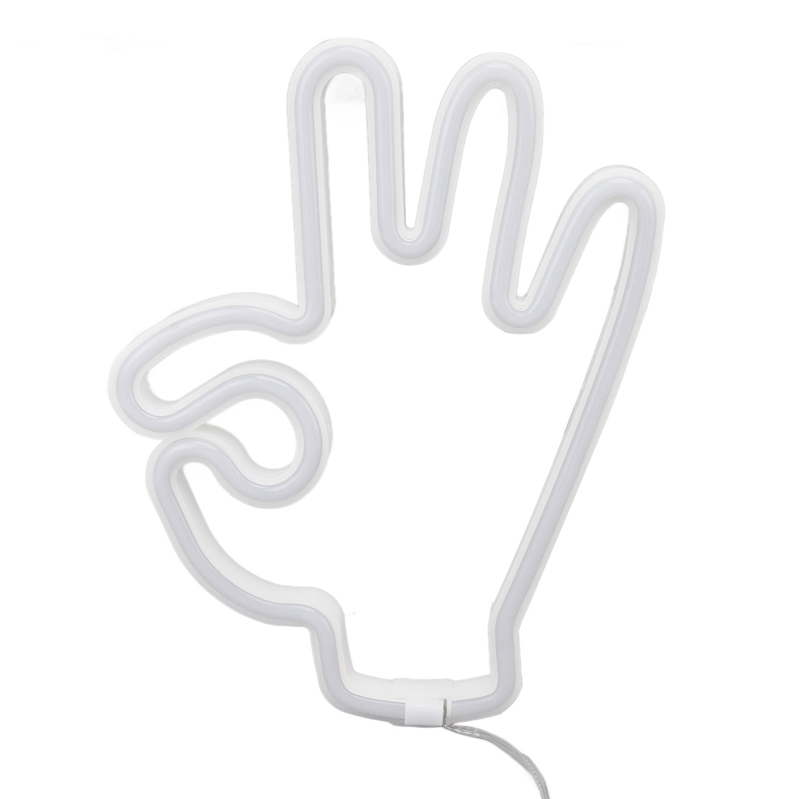Panneau Néon LED, Lumière Chaude Main Doigt LED Néon USB et Batterie pour Salon