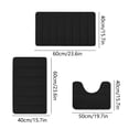 thumbnail image 3 of Bigersell Rectangular Rug Shape Clearance Water Absorption Soft and Comfortable Easy to Dry Machine Wash Bathroom Mat Bathroom Floor Mat Black, 3 of 8