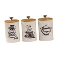 thumbnail image 3 of DOLITY 3 Pieces Kitchen Canisters Set Simple Modern Coffee Tea Sugar Containers Set painted, 3 of 9