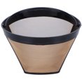 thumbnail image 3 of Filtre à Café en Acier Inoxydable Machine à Café Réutilisable Filtre à Café Cône Or, 3 of 14