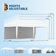 thumbnail image 5 of Bingirl 10X20 Pop Up Canopy Tent Commercial Grade Dual Wall System Full Protection Steel Frame Full Accessories Kit for Market Stalls Backyard Events Camping Outdoors, 5 of 5