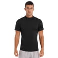 thumbnail image 3 of MSemis 3 Pack Men's Casual Mock Turtleneck Pullover Tops Short Sleeve Slim Fit T-Shirts Basic Solid Color Tees Black L, 3 of 7