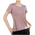 thumbnail image 1 of Timegard Hauts pour Femmes Été Respirants Entraînement Course Col Rond Manches Courtes T-Shirts Athlétiques, 1 of 4