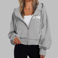 thumbnail image 3 of Veste en Polaire pour Femmes, Veste à Capuche Confortable avec Manches Longues, Coupe Ample, 3 of 5