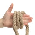 thumbnail image 4 of Unique Bargains 3/4 Inch 29.6 Feet Jute Rope Natural Manila Rope 4 Strand Twisted Thick Heavy Twine Rope, 4 of 5