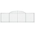 thumbnail image 2 of vidaXL Arched Gabion Baskets 5 pcs 300x30x80/100 cm Galvanised Iron, 2 of 4