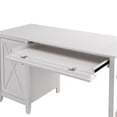 thumbnail image 4 of Atlin Designs Bureau d'Ordinateur Contemporain en Bois avec Rangement, Blanc, 4 of 9