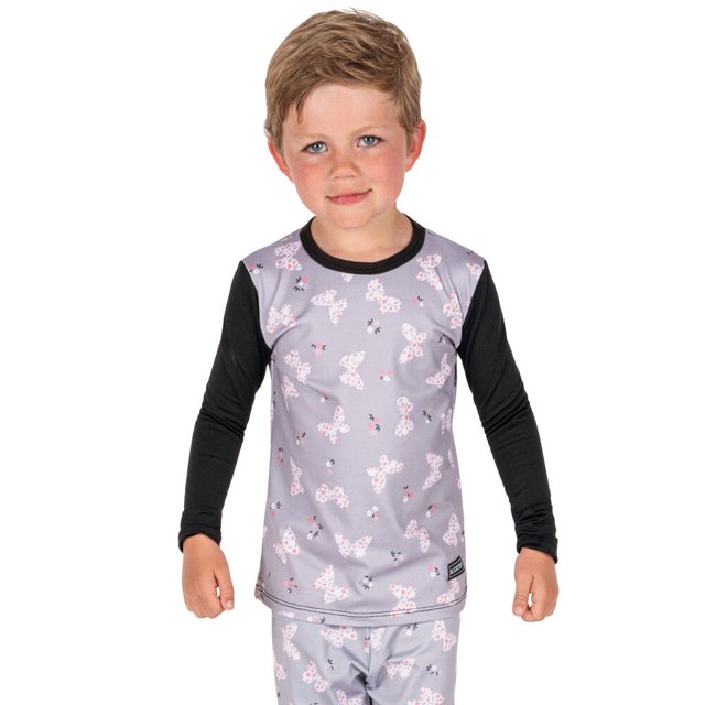 BLACKSTRAP Kid's Therma Crew Baselayer Top Butterflies, S