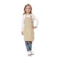 thumbnail image 1 of TOPTIE Kids Aprons with Pocket & Adjustable Strap, Child Chef Bib Apron for Kitchen Cooking Baking Painting-Khaki-XL, 1 of 8