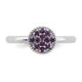 thumbnail image 4 of Bague Empilable en Argent Sterling 925 avec Améthyste Pierre de Naissance Pierre Précieuse de Février, 4 of 8